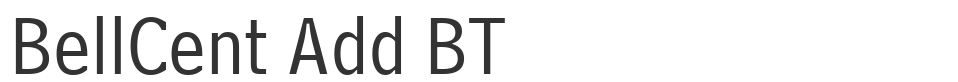 BellCent Add BT font preview