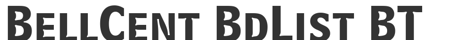 BellCent BdList BT font preview