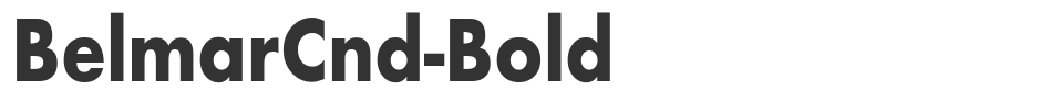 BelmarCnd-Bold font preview