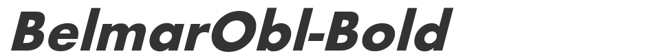 BelmarObl-Bold font preview