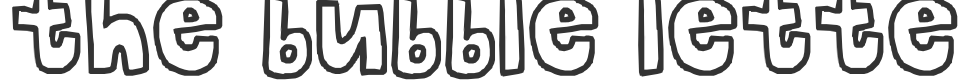 the bubble letters font preview