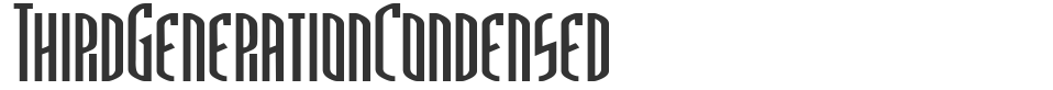 ThirdGenerationCondensed font preview