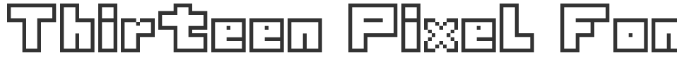 Thirteen Pixel Fonts font preview