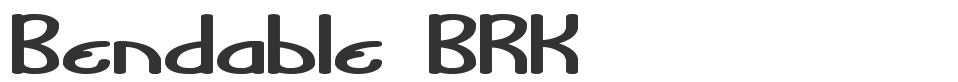 Bendable BRK font preview