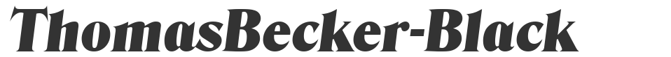 ThomasBecker-Black font preview