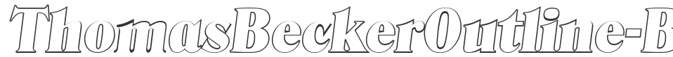 ThomasBeckerOutline-Black font preview