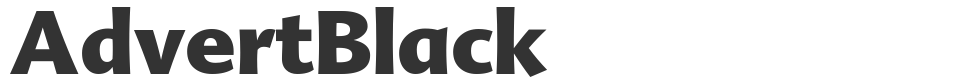 AdvertBlack font preview