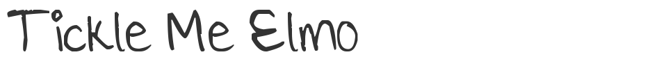 Tickle Me Elmo font preview