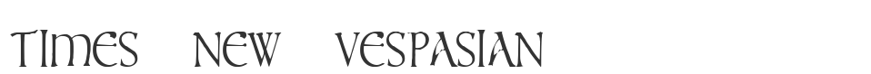 times new vespasian font preview