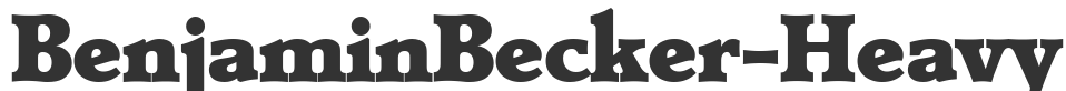 BenjaminBecker-Heavy font preview