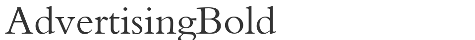 AdvertisingBold font preview