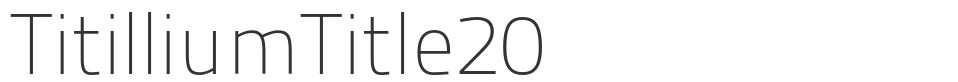 TitilliumTitle20 font preview