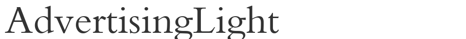 AdvertisingLight font preview