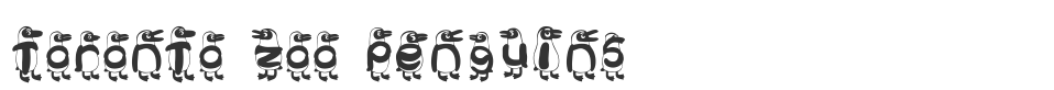 Toronto Zoo Penguins font preview