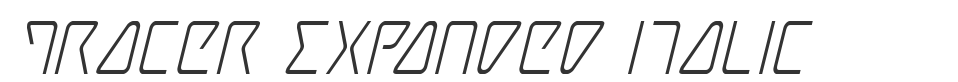 Tracer Expanded Italic font preview