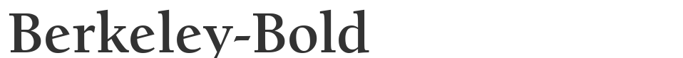 Berkeley-Bold font preview