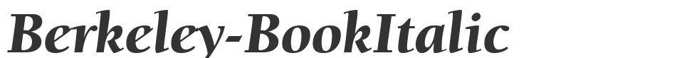 Berkeley-BookItalic font preview