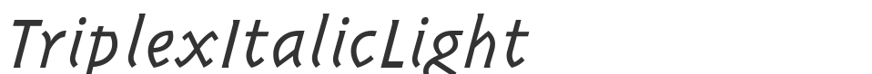 TriplexItalicLight font preview