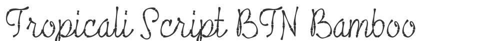 Tropicali Script BTN Bamboo font preview