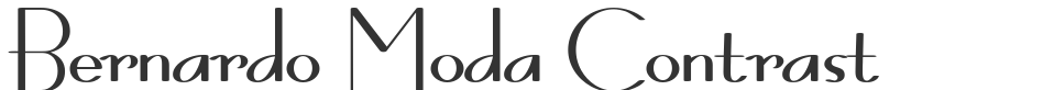 Bernardo Moda Contrast font preview