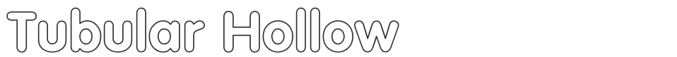 Tubular Hollow font preview