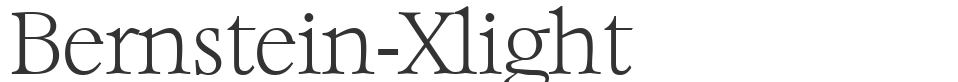 Bernstein-Xlight font preview
