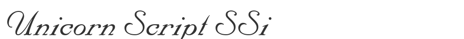 Unicorn Script SSi font preview