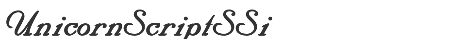 UnicornScriptSSi font preview