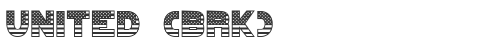 UNITED (BRK) font preview
