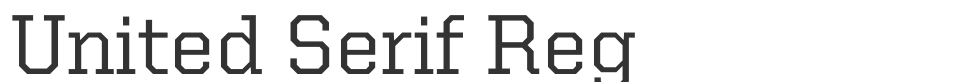 United Serif Reg font preview