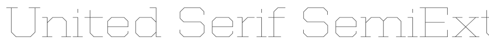United Serif SemiExt font preview