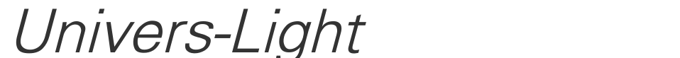 Univers-Light font preview