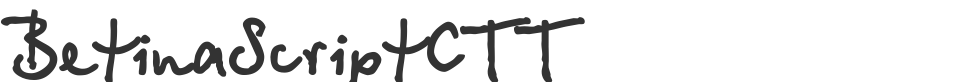 BetinaScriptCTT font preview