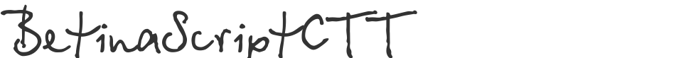 BetinaScriptCTT font preview