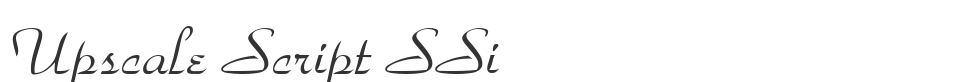 Upscale Script SSi font preview