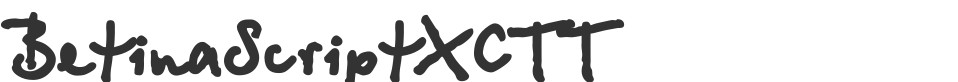 BetinaScriptXCTT font preview