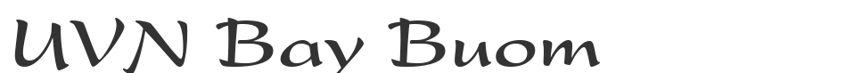 UVN Bay Buom font preview