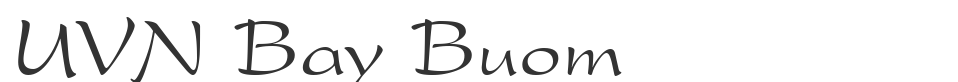 UVN Bay Buom font preview