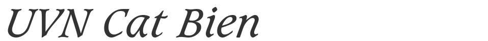 UVN Cat Bien font preview