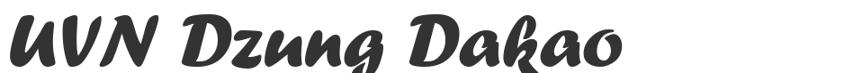 UVN Dzung Dakao font preview