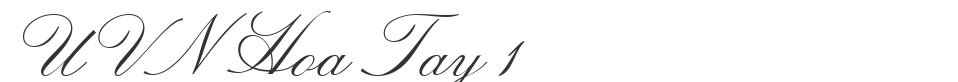 UVN Hoa Tay 1 font preview