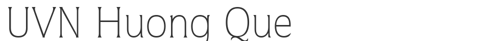 UVN Huong Que font preview