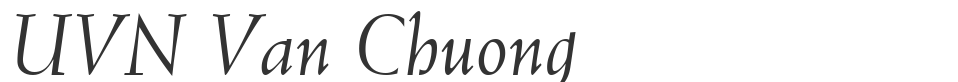 UVN Van Chuong font preview