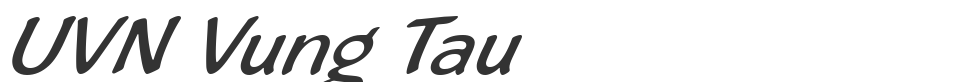 UVN Vung Tau font preview