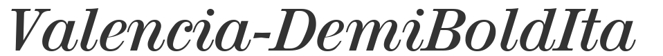 Valencia-DemiBoldIta font preview