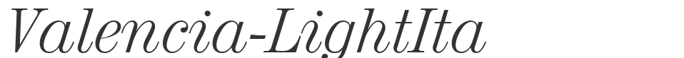 Valencia-LightIta font preview