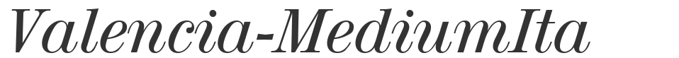 Valencia-MediumIta font preview