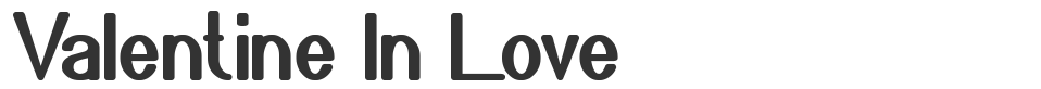 Valentine In Love font preview