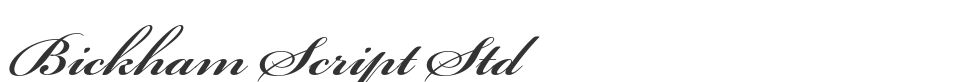 Bickham Script Std font preview