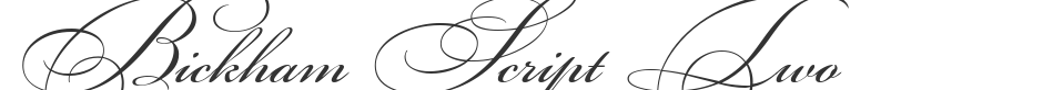 Bickham Script Two font preview